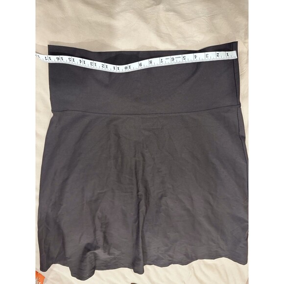 Eileen Fisher Womens Black L Nylon Wide Flare Stretch Skirt Pull On Elastic US - Picture 6 of 7